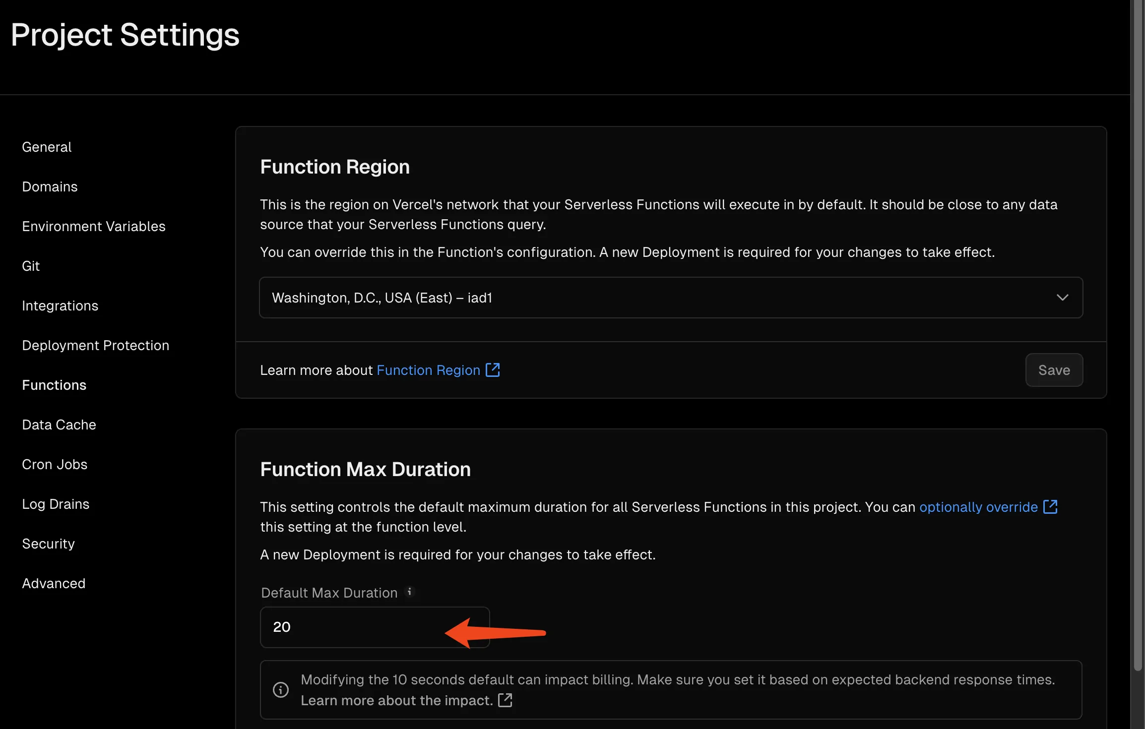 Function Max Duration
